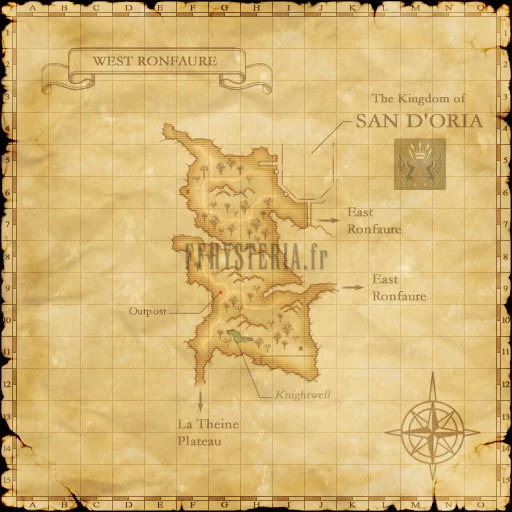 Carte de la zone — Ronfaure