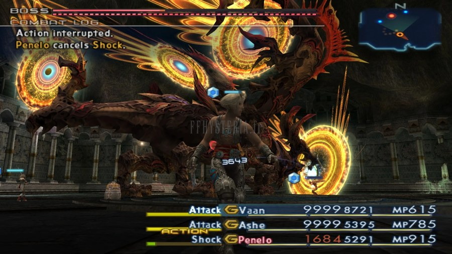 Le Dragon infernal en plein combat — le laissez-passer obligatoire avant de pouvoir défier Yiazmat.