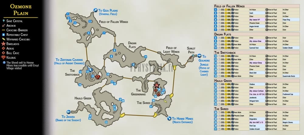 Carte de la zone — Plaine d'Ozmone