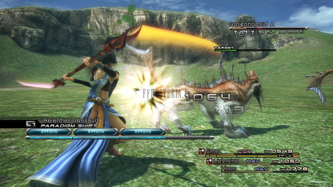 FF XIII — Attaquant + Ravageur + Ravageur : le moteur du jeu