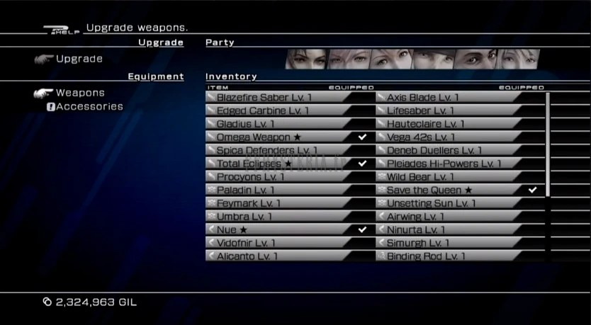 FF XIII — Toutes les armes ne se valent pas, même à niveau égal