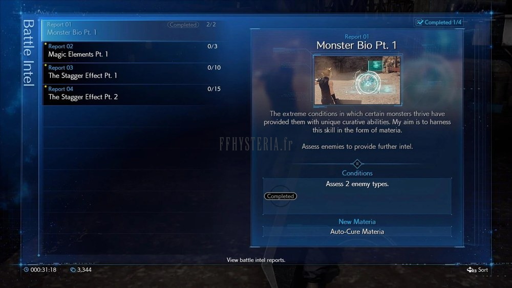 FF VII Remake — Les Intel de combat de Chadley