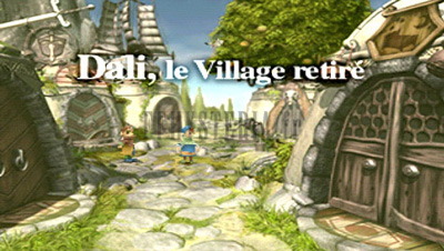 L'écran-titre de Dali, le paisible village retiré : la plantation de citrouilles, et l'Élixir qu'elle cache, se trouvent plus au nord