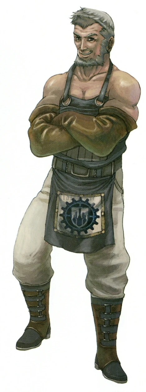 Cid, l'ingénieur en chef de Bastok, dont le laboratoire du Metalworks sert de point de départ à la moitié des missions du début.